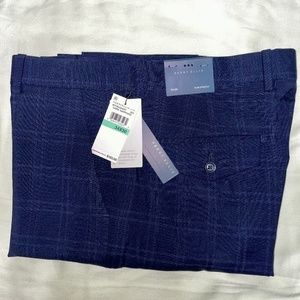 NWT DARK SAPPHIRE PERRY ELLIS DRESS PANTS 34 X 30